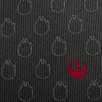 Star Wars Rebel Alliance and Millennium Falcon Gray Tie with Red Crest - My Men's Shop