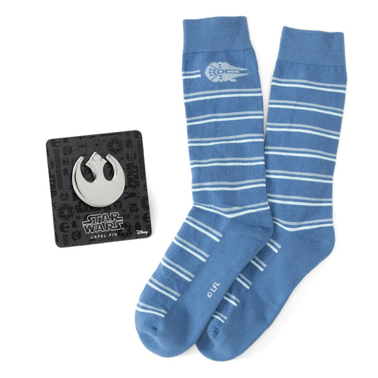 Calcetines a rayas azules de Star Wars Millennium Falcon