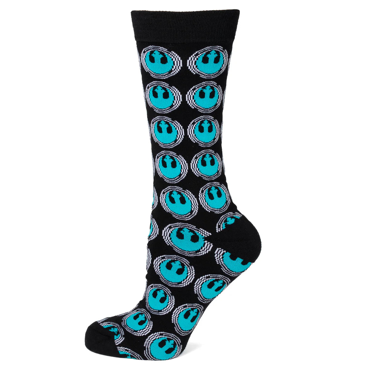Star Wars Rebel Alliance Crest Teal and Black Dress Socks and Lapel Pin Gift Set - My Men's Shop