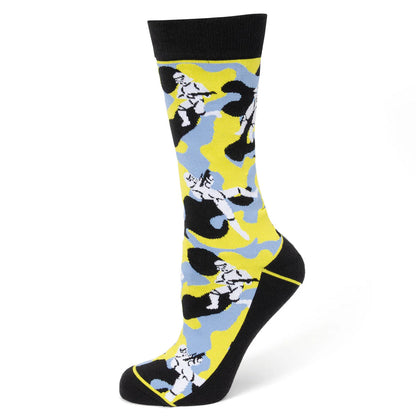 Star Wars Stormtrooper Yellow Camo Dress Socks and Lapel Pin Gift Set - My Men's Shop