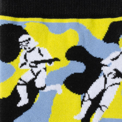 Set de regalo de calcetines y pin de solapa de camuflaje amarillo de Stormtrooper de Star Wars