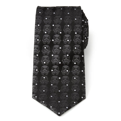 Star Wars Stormtrooper Dotted Black Tie - My Men's Shop