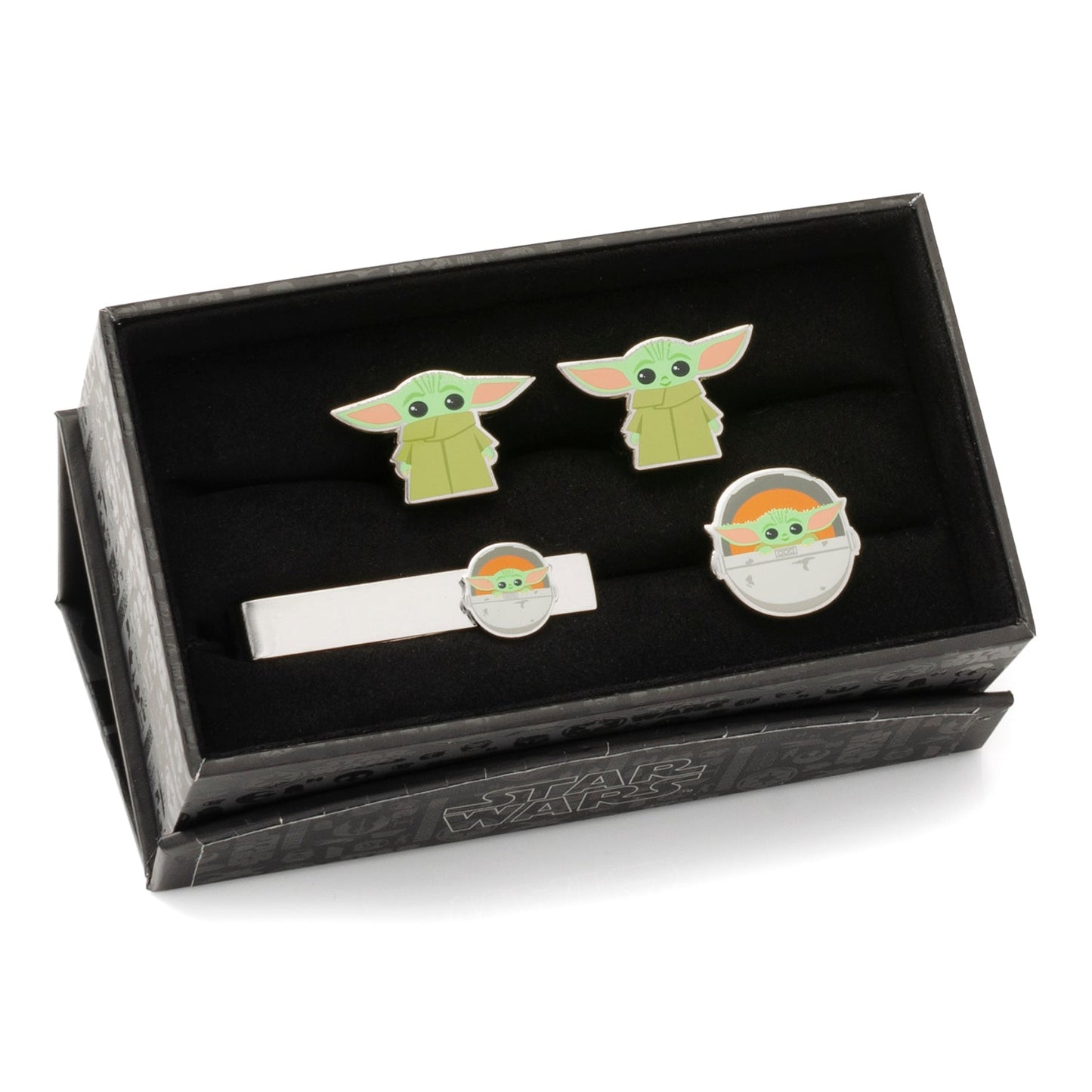 Star Wars Grogu Cufflinks, Tie Bar, and Lapel Pin Gift Set - My Men's Shop