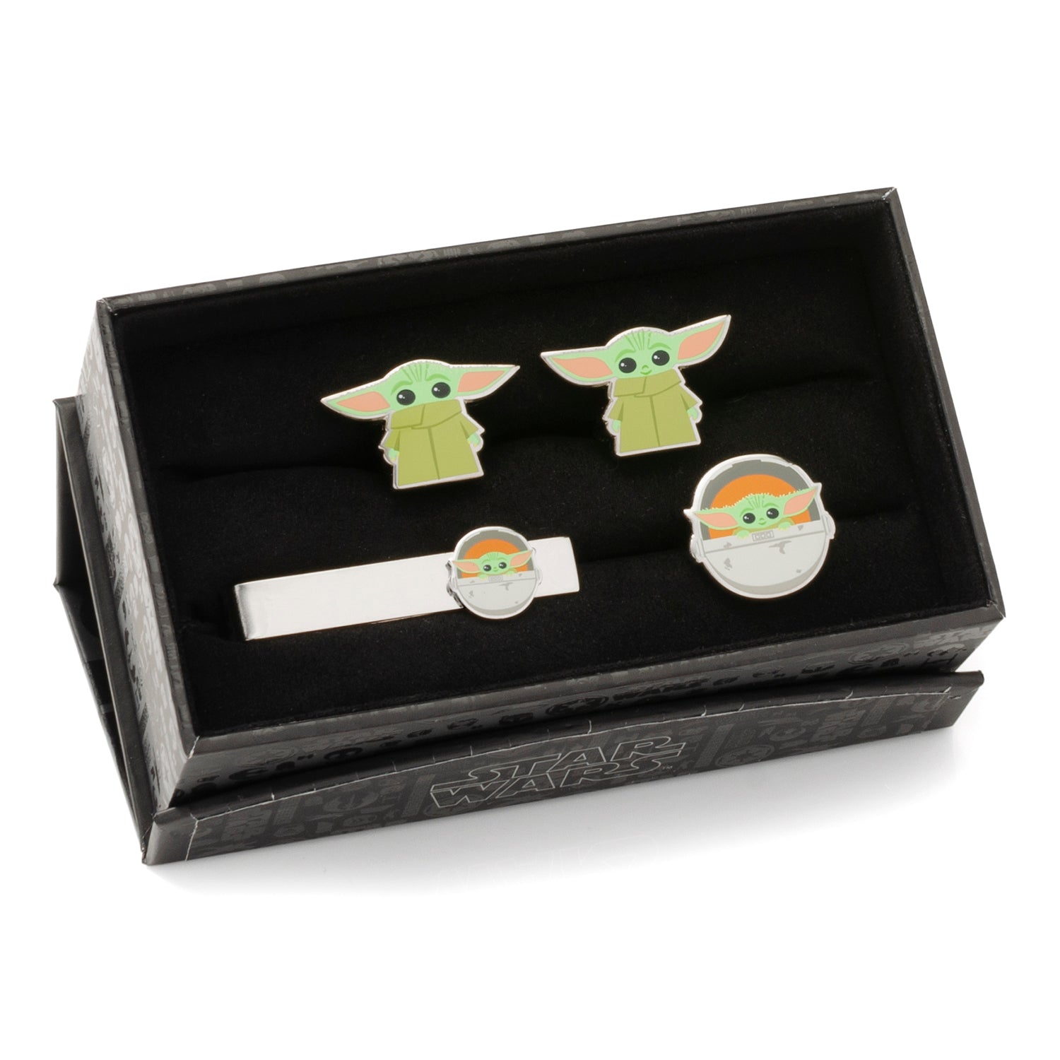 Star Wars Grogu Cufflinks, Tie Bar, and Lapel Pin Gift Set - My Men's Shop