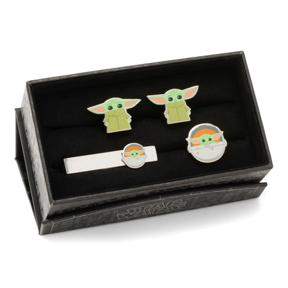 Star Wars Grogu Cufflinks, Tie Bar, and Lapel Pin Gift Set - My Men's Shop