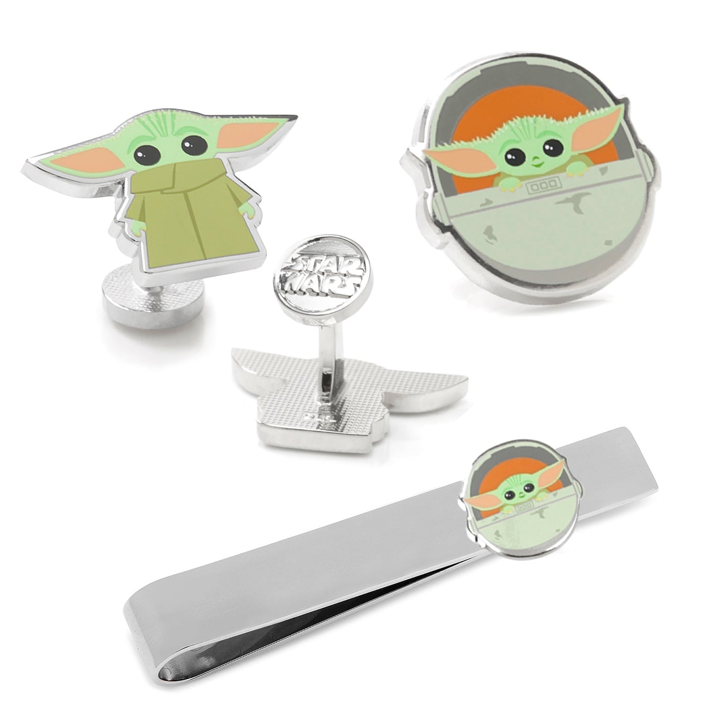 Star Wars Grogu Cufflinks, Tie Bar, and Lapel Pin Gift Set - My Men's Shop
