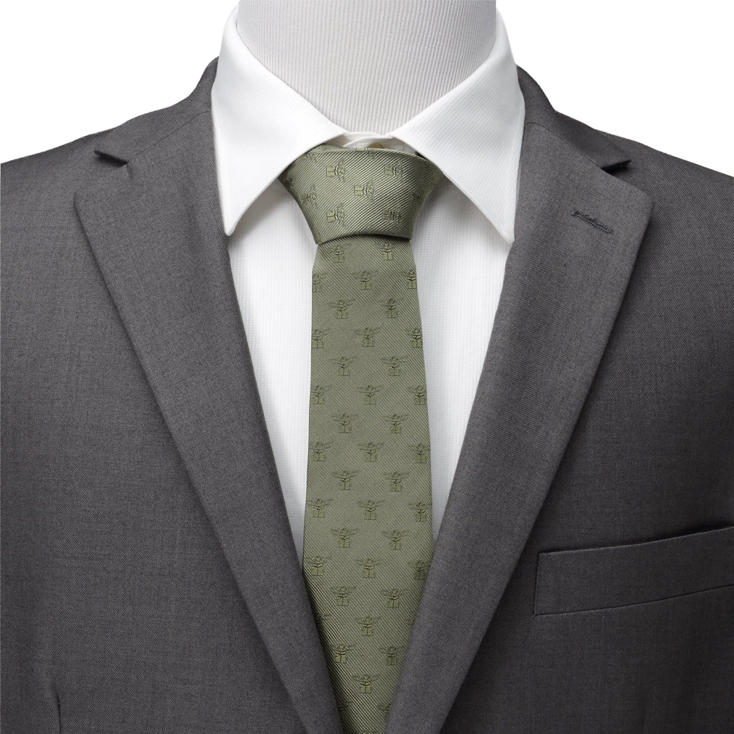 Star Wars Grogu Sage Green Tie - My Men's Shop