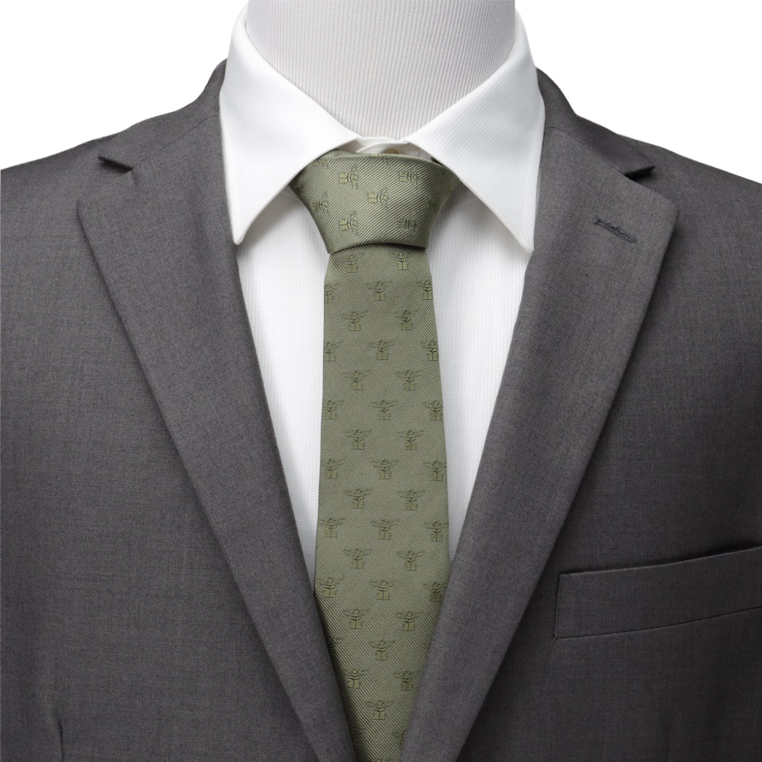 Star Wars Grogu Sage Green Tie - My Men's Shop