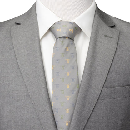 Star Wars Grogu Dotted Green Tie - My Men's Shop