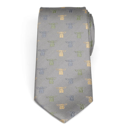 Corbata verde de puntos de Grogu de Star Wars