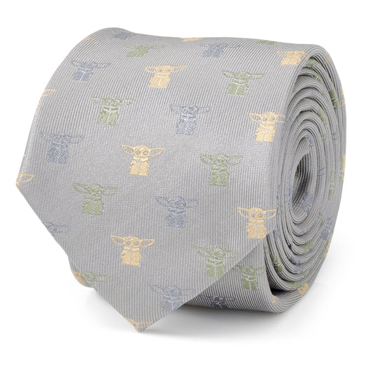 Star Wars Grogu Dotted Green Tie - My Men's Shop
