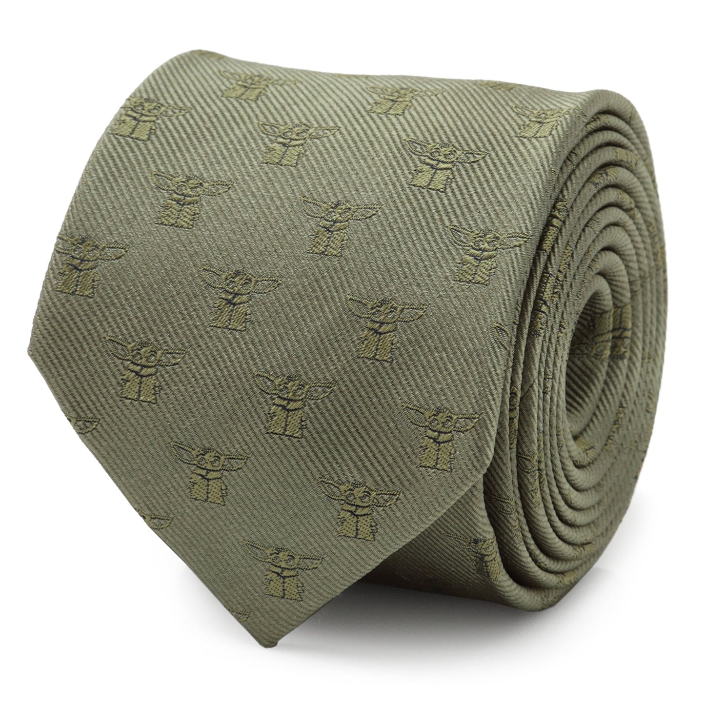 Set de regalo de corbata verde de Grogu de Star Wars, calcetines de vestir grises y pasador de corbata