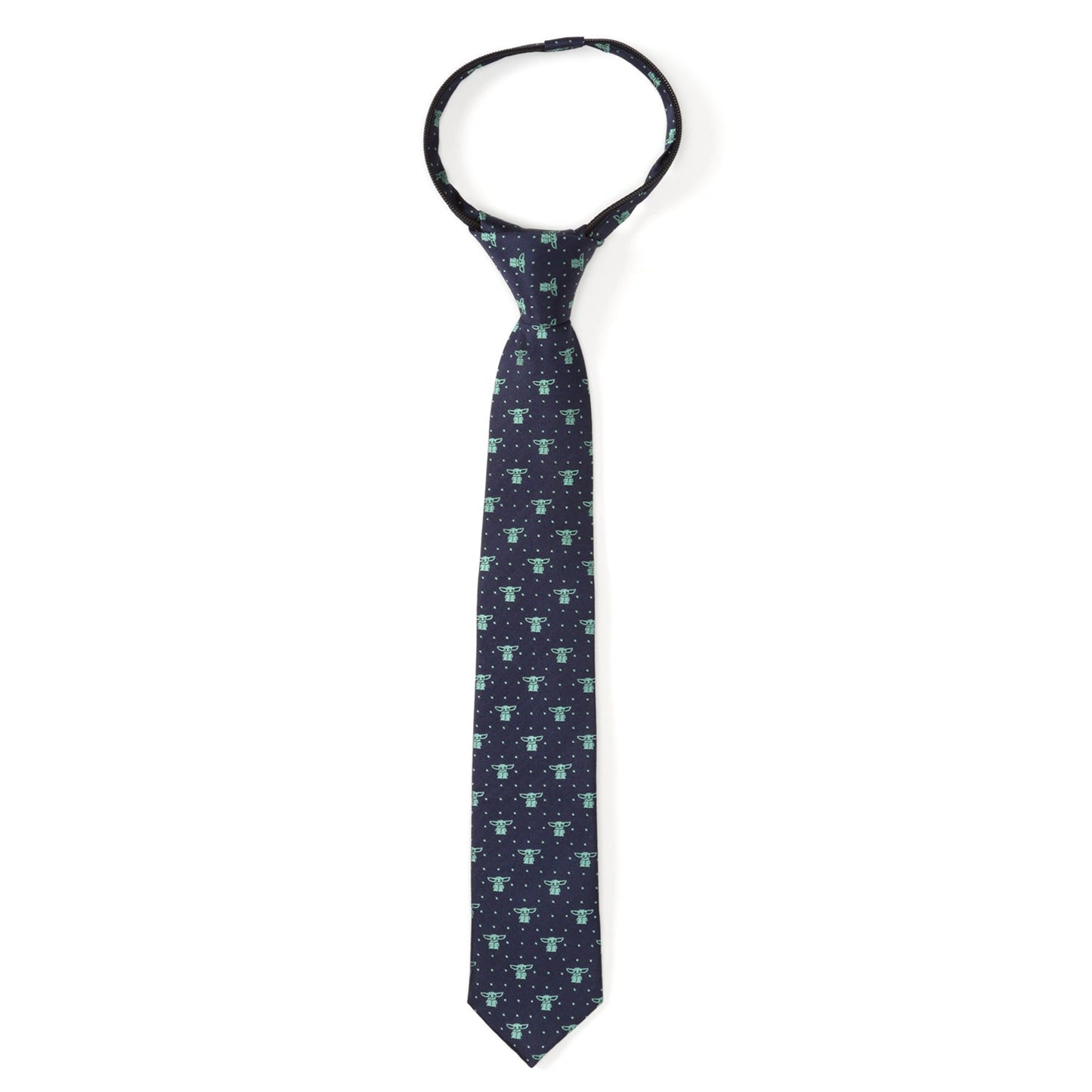 Star Wars Grogu Boy's Navy Dotted Zipper Tie - My Men's Shop