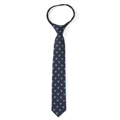 Star Wars Grogu Boy's Navy Dotted Zipper Tie - My Men's Shop