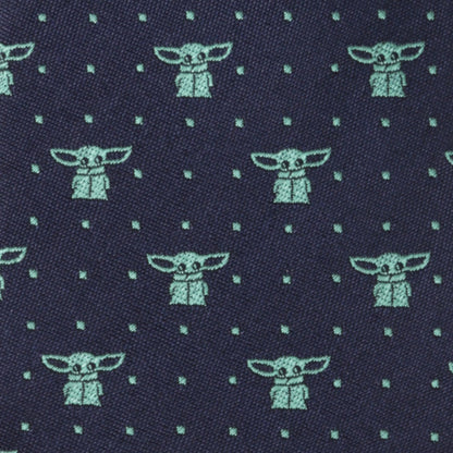 Star Wars Grogu Boy's Navy Dotted Zipper Tie - My Men's Shop