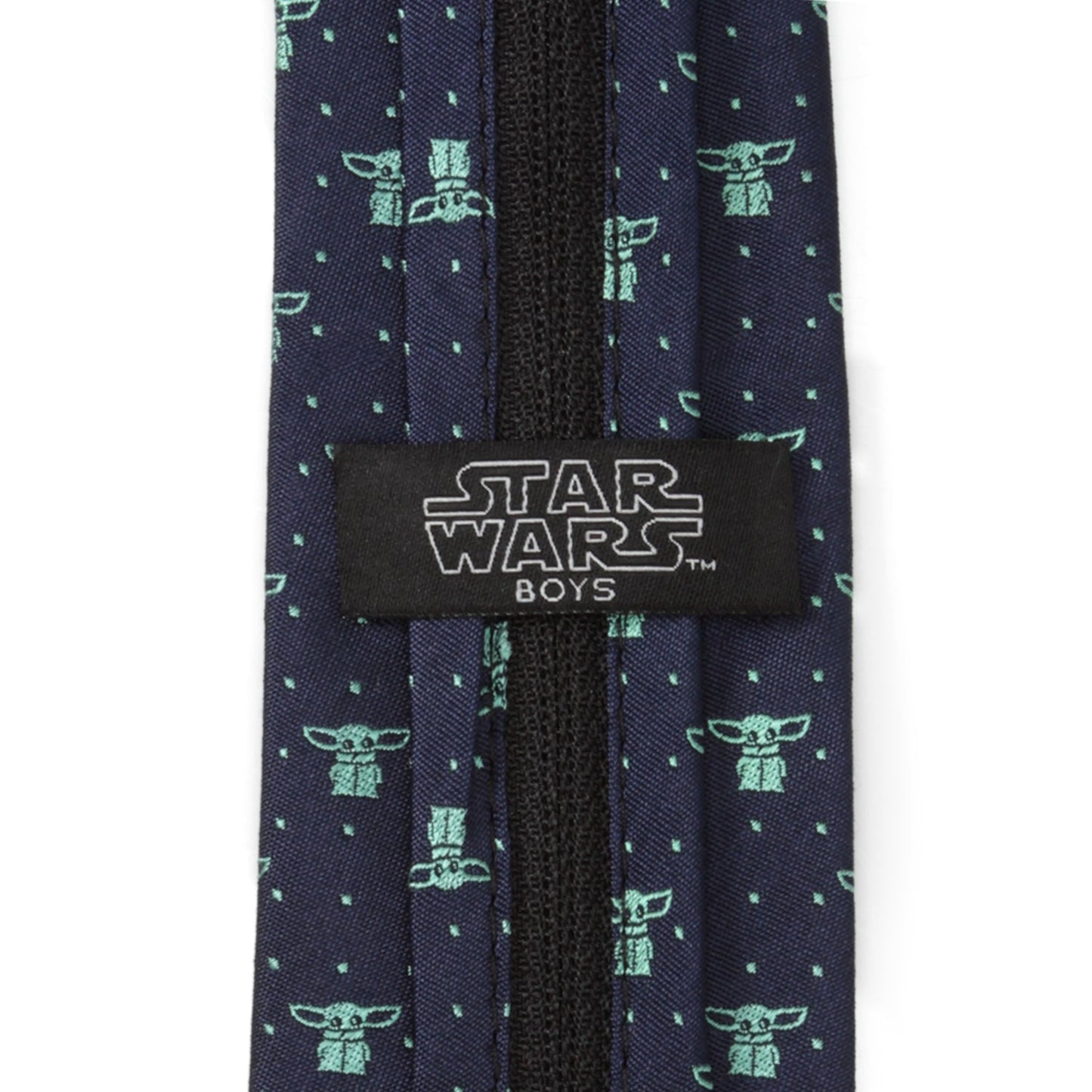 Star Wars Grogu Boy's Navy Dotted Zipper Tie - My Men's Shop