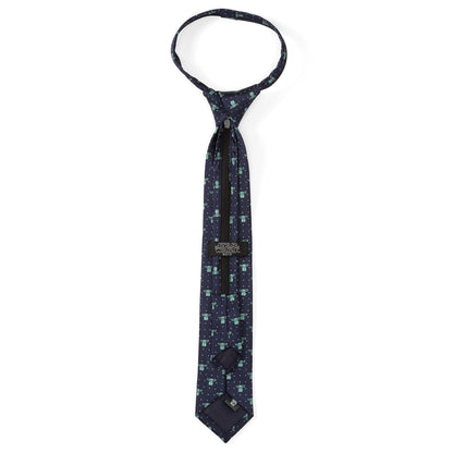 Star Wars Grogu Boy's Navy Dotted Zipper Tie - My Men's Shop