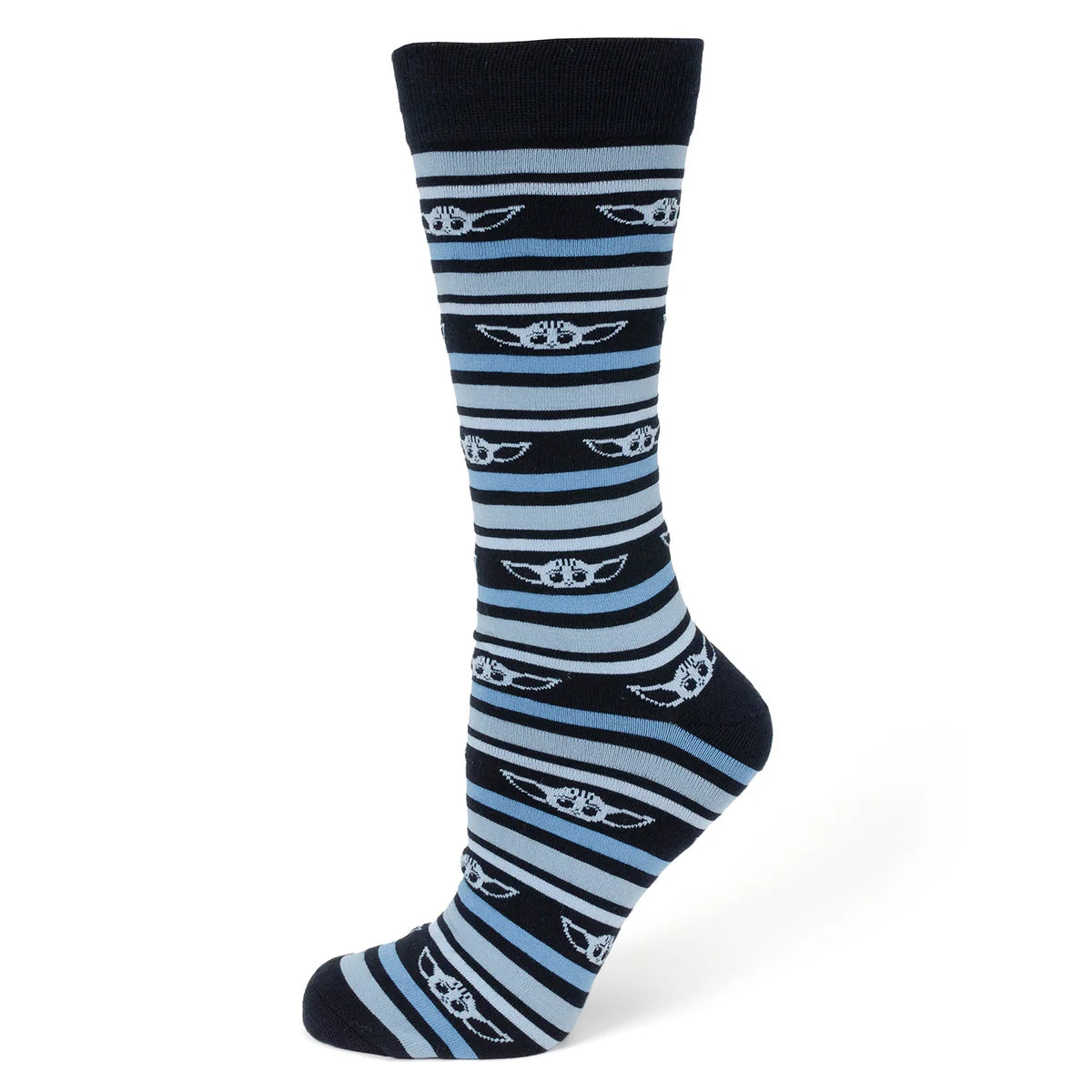 Star Wars Grogu Blue Striped Dress Socks and Lapel Pin Gift Set - My Men's Shop