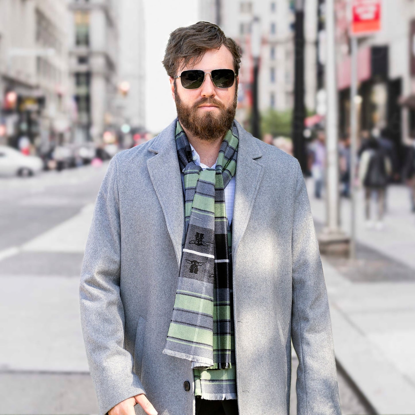 Star Wars Grogu Green and Black Scarf - My Men's Shop