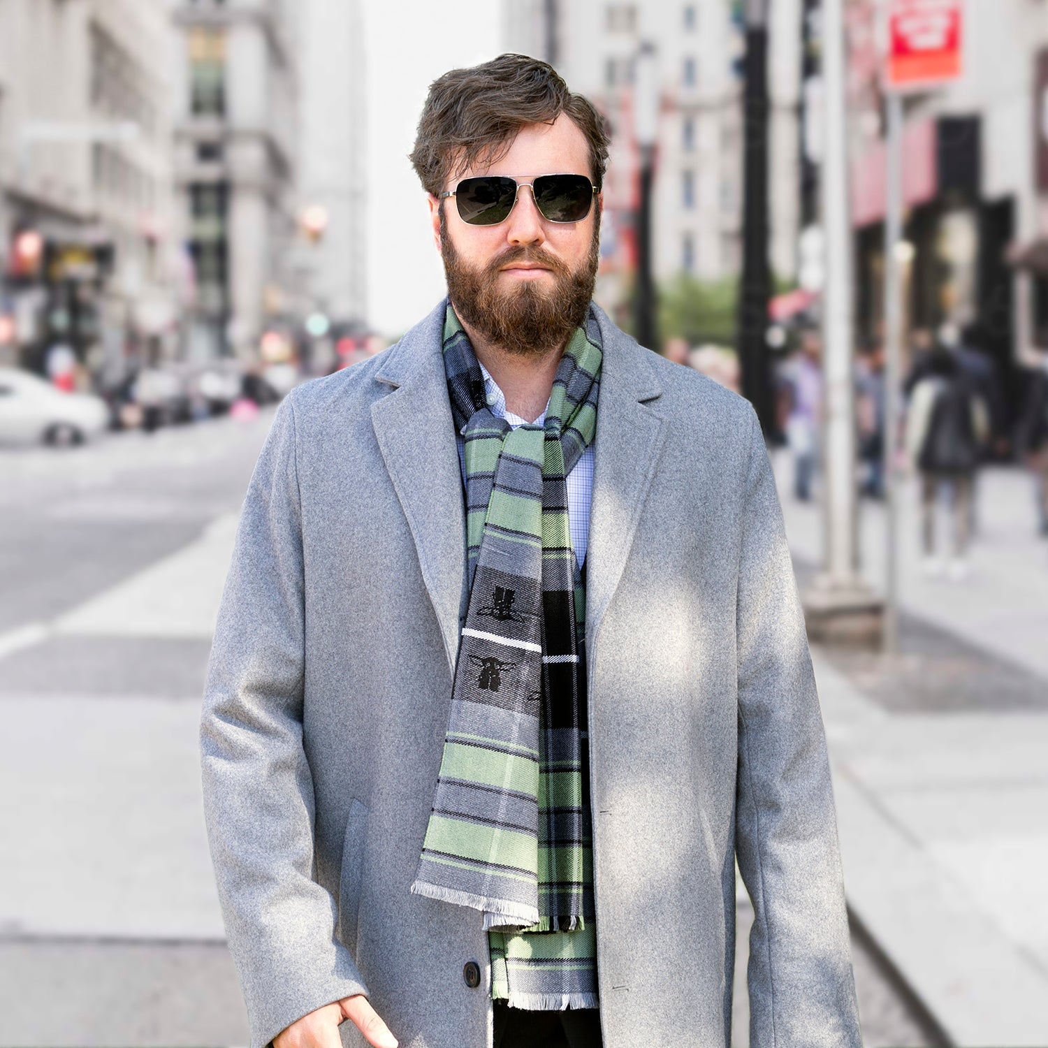 Star Wars Grogu Green and Black Scarf - My Men's Shop