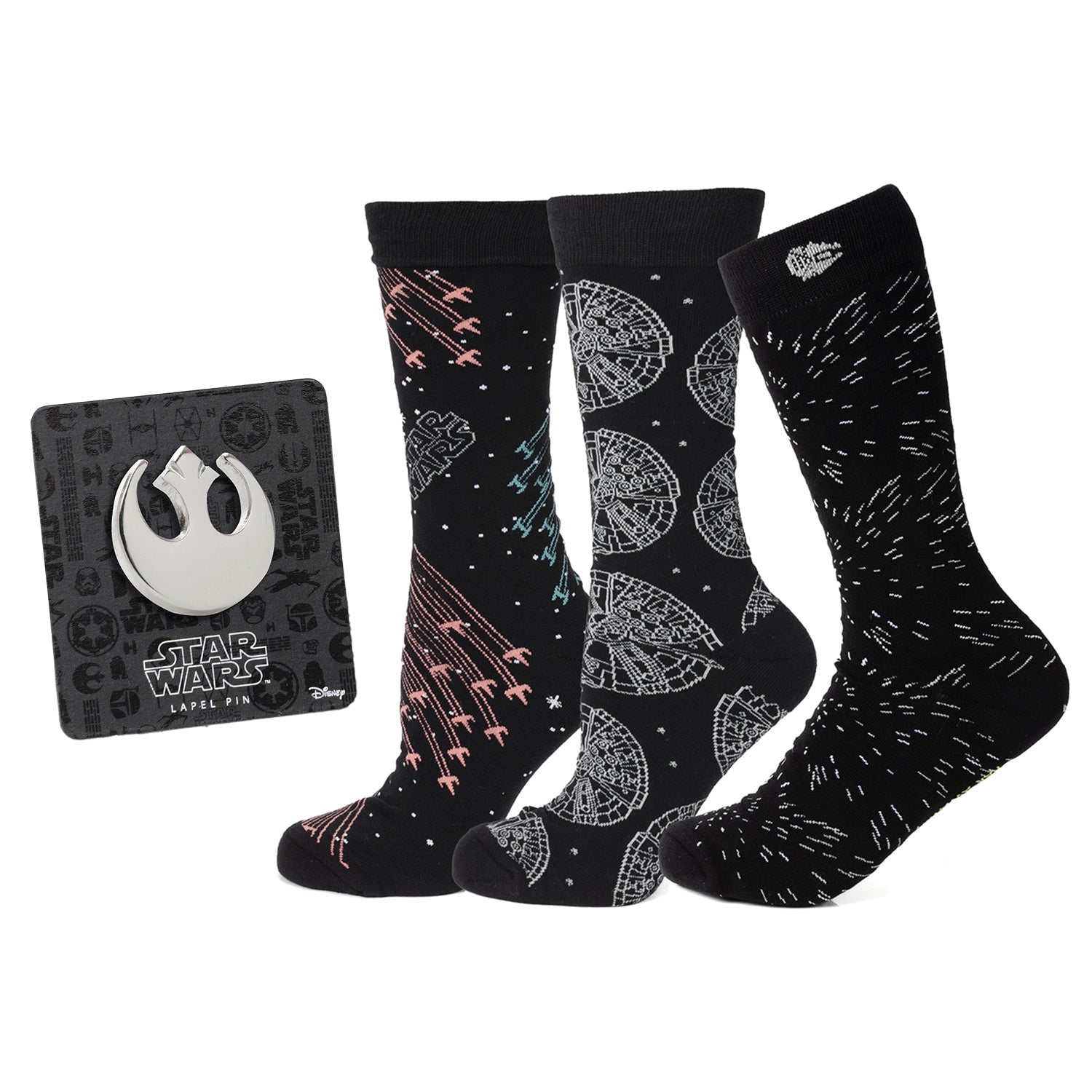 Star Wars Transport 3 Pack Sock & Lapel Pin Gift Set - My Men's Shop