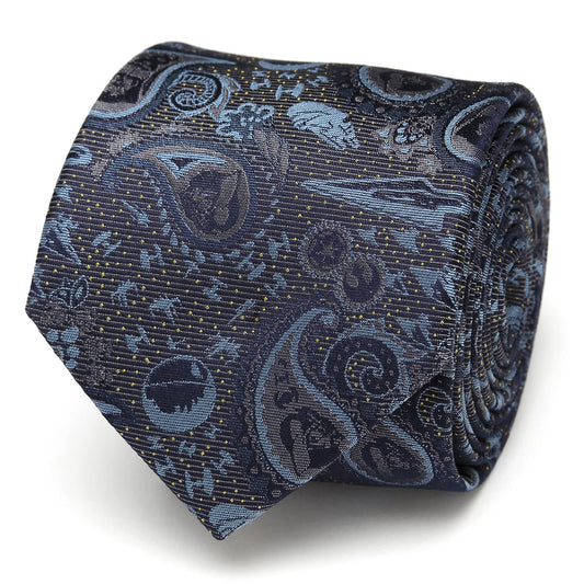 Star Wars Darth Vader Blue and Gray Paisley Tie - My Men's Shop