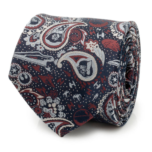 Star Wars Darth Vader Navy Multicolored Paisley Tie - My Men's Shop