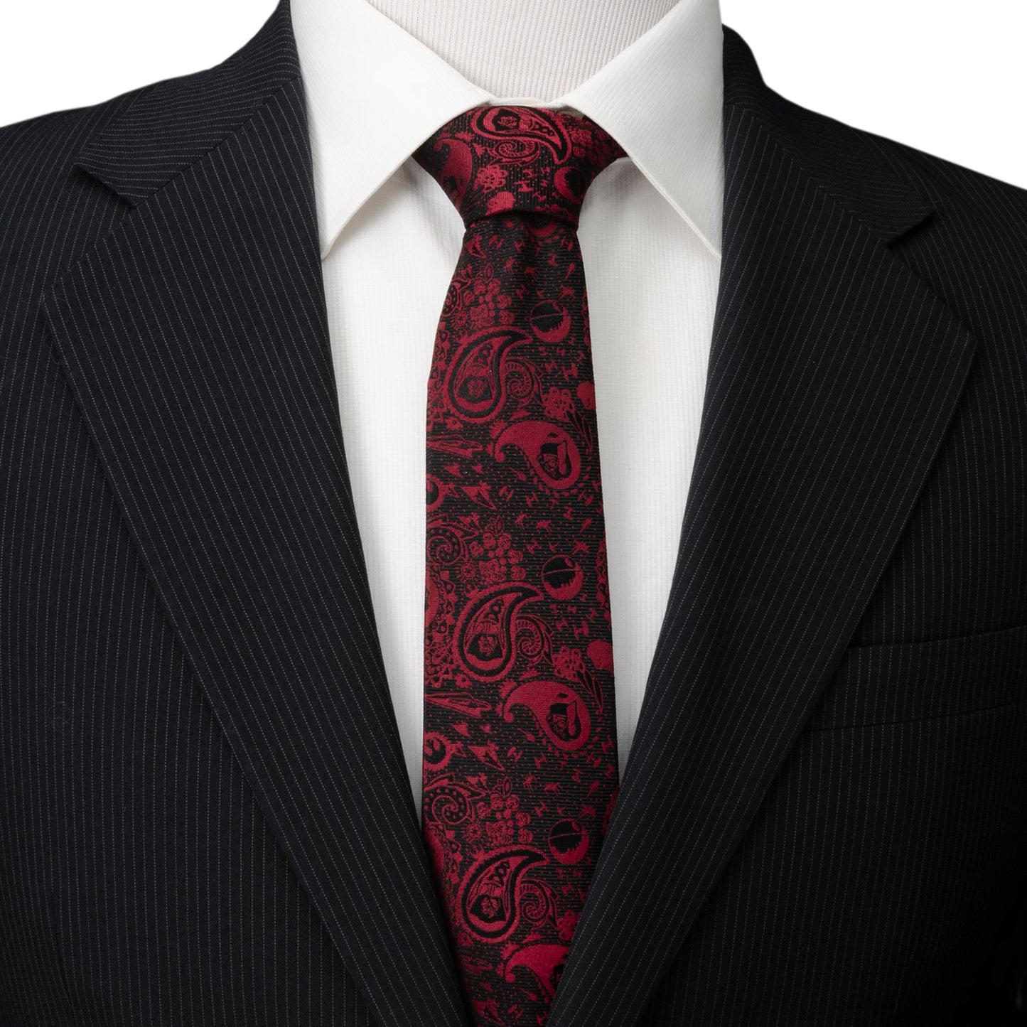 Corbata de cachemir negra y roja de Darth Vader de Star Wars