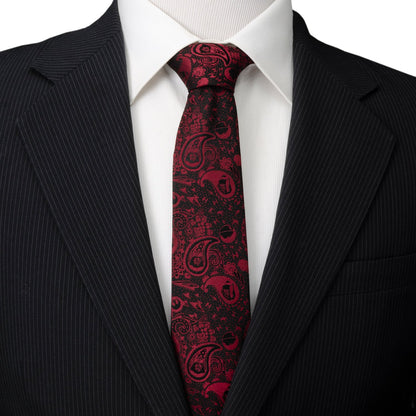 Corbata de cachemir negra y roja de Darth Vader de Star Wars