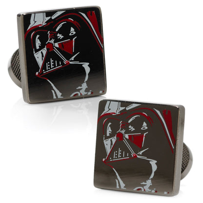 Star Wars Darth Vader Painted Gunmetal Cufflinks - My Men's Shop