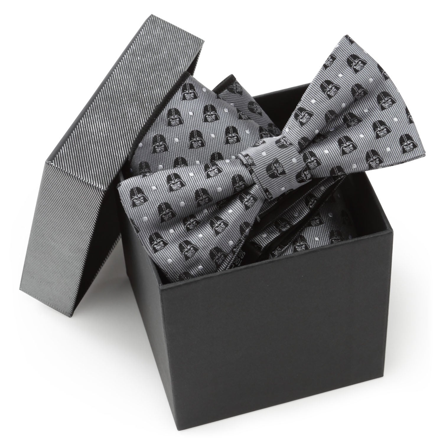 Star Wars Darth Vader Gray Polka Dot Bow Tie and Pocket Square Gift Set - My Men's Shop
