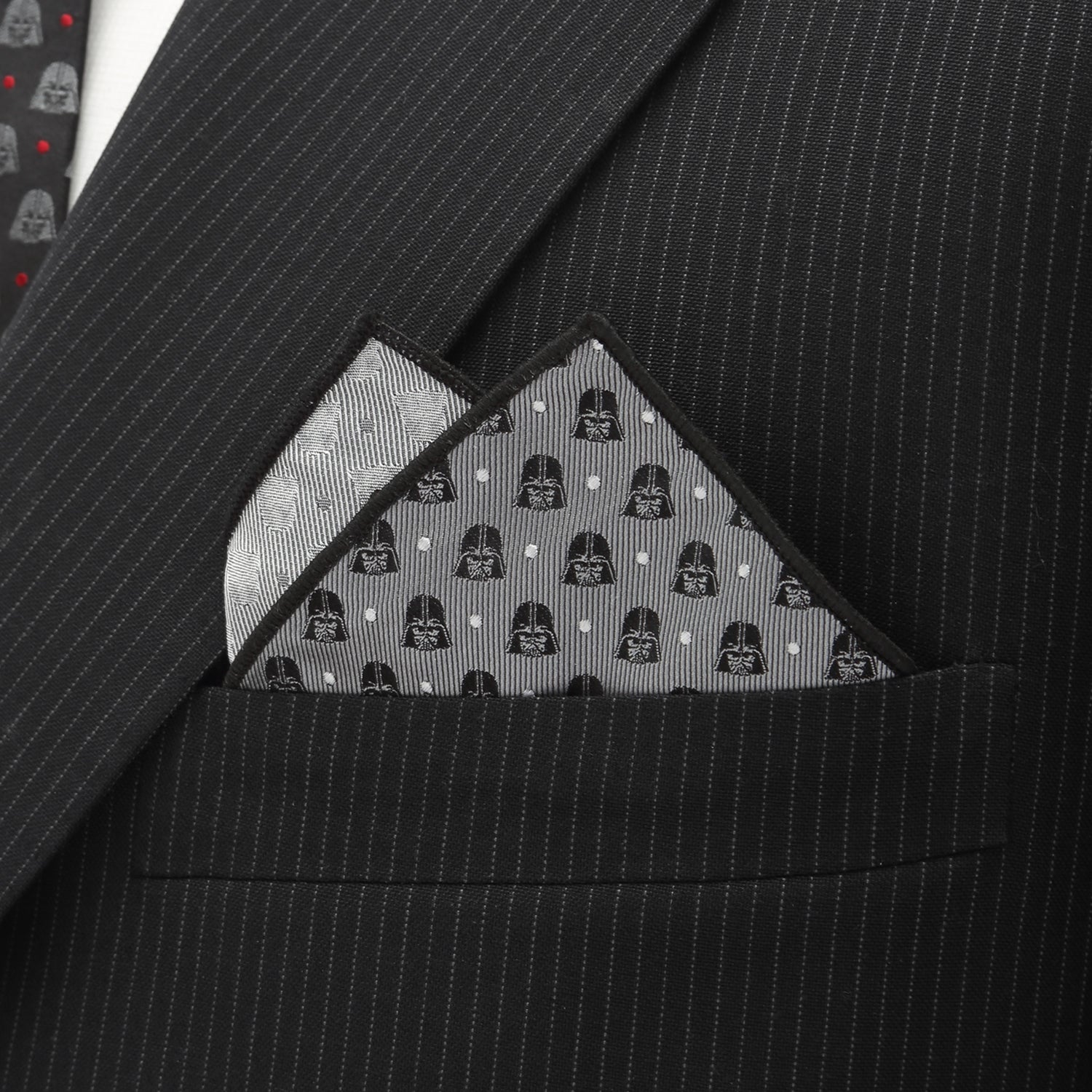 Star Wars Darth Vader Gray Polka Dot Pocket Square - My Men's Shop