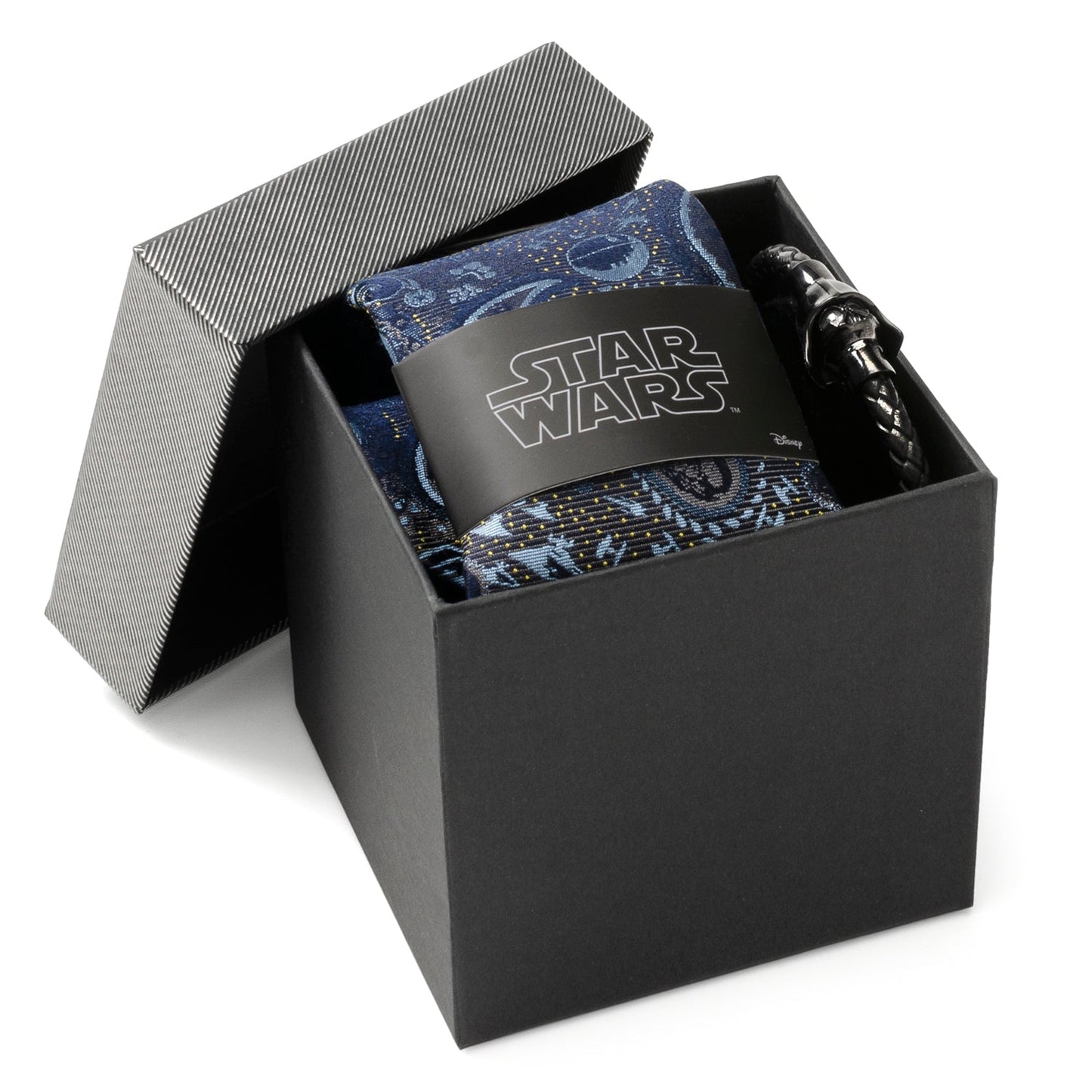 Star Wars Darth Vader Blue and Gray Paisley Tie and Bracelet Gift Set - My Men's Shop
