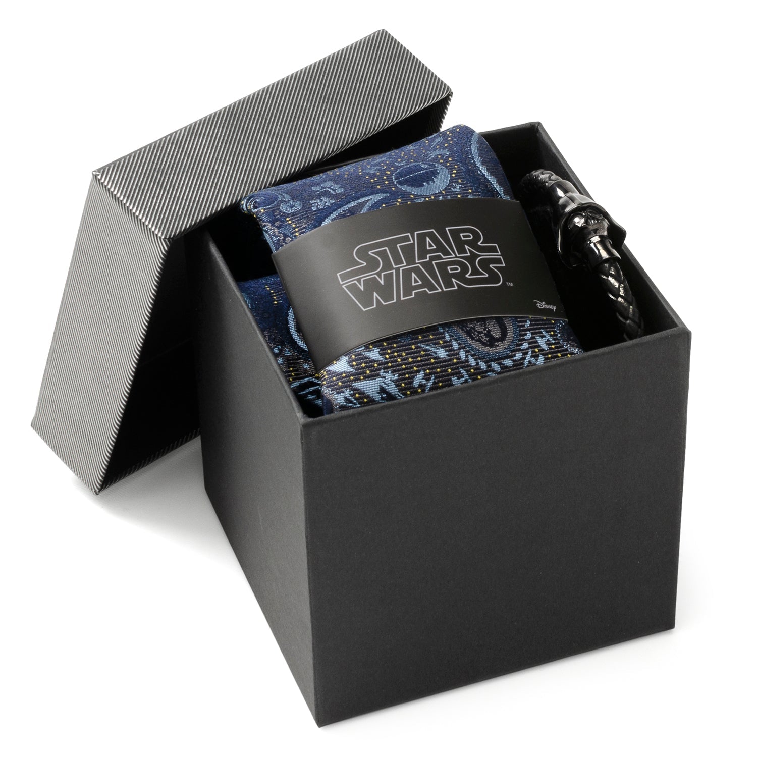 Star Wars Darth Vader Blue and Gray Paisley Tie and Bracelet Gift Set - My Men's Shop