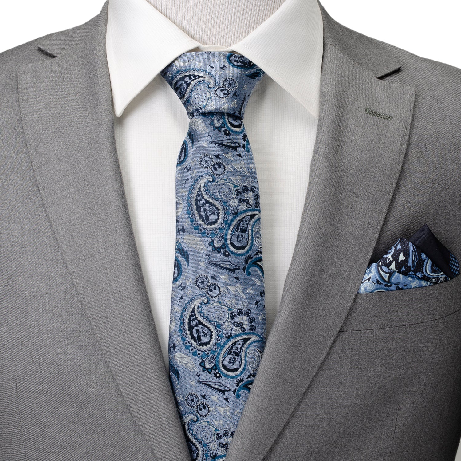 Star Wars Darth Vader Blue Tonal Paisley Tie - My Men's Shop