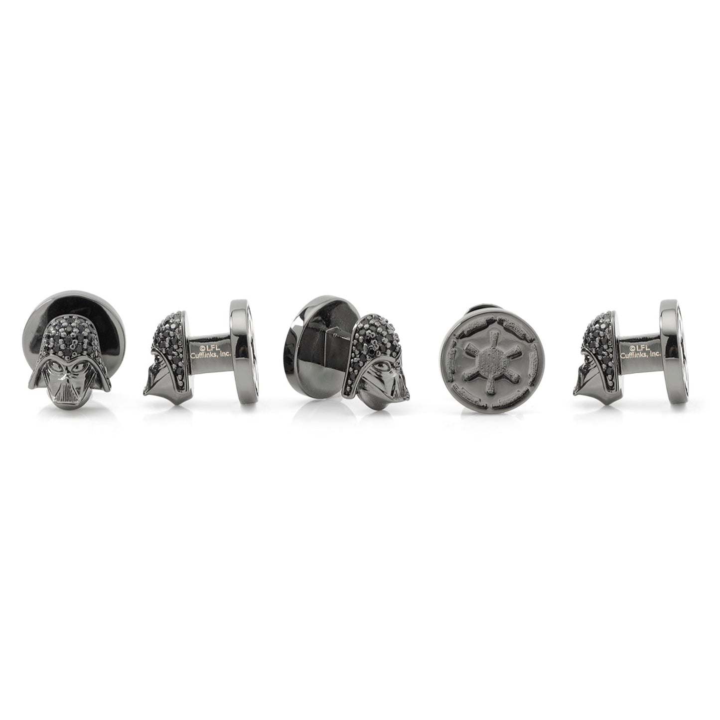 Star Wars Darth Vader Crystal 3D Cufflinks and 5-Stud Set - My Men's Shop