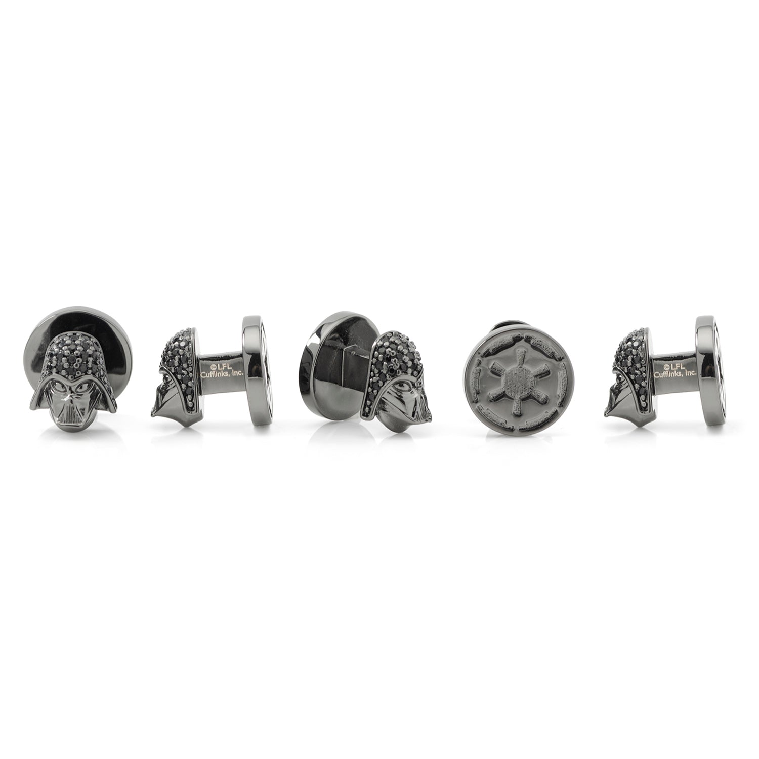 Star Wars Darth Vader Crystal 3D Cufflinks and 5-Stud Set - My Men's Shop