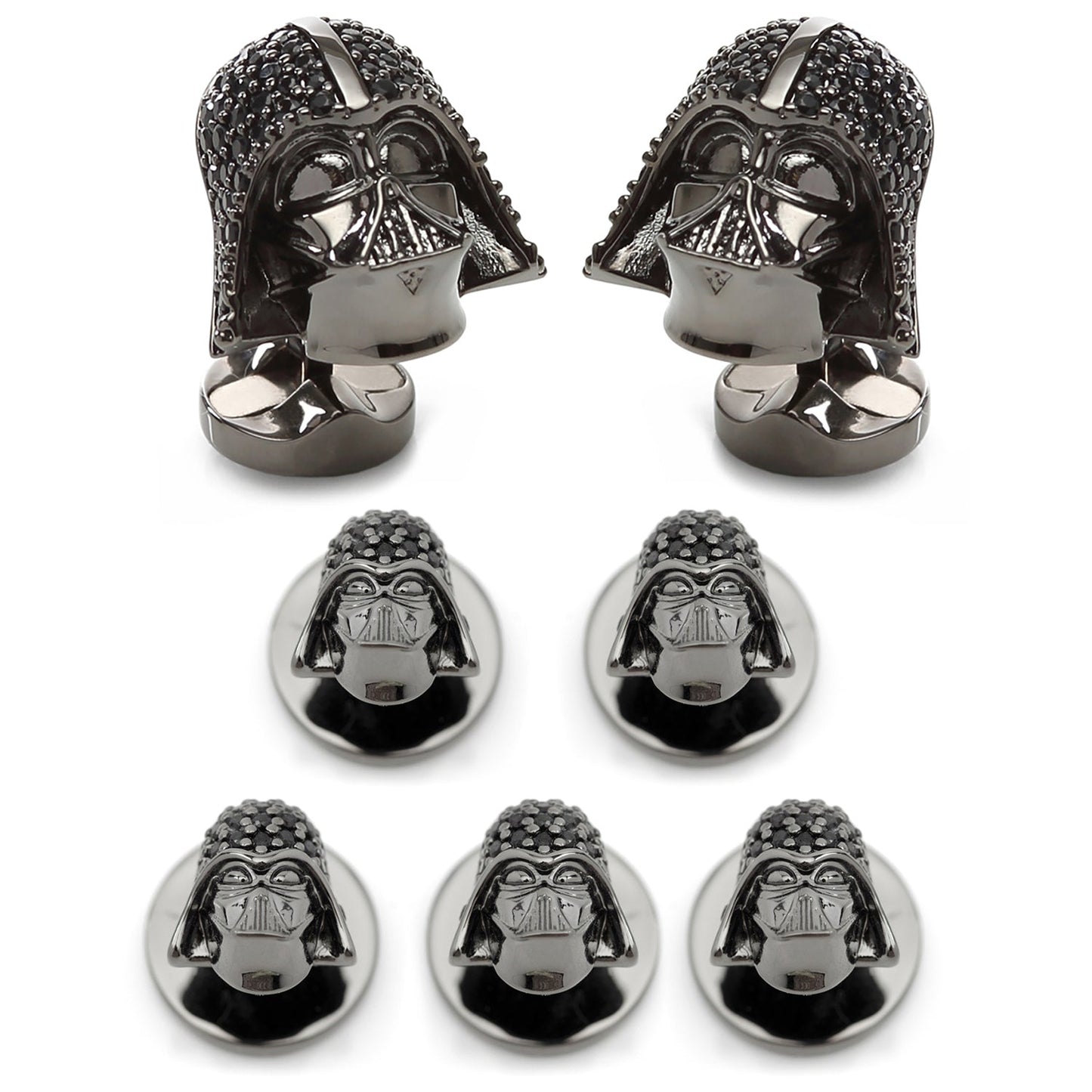 Star Wars Darth Vader Crystal 3D Cufflinks and 5-Stud Set - My Men's Shop
