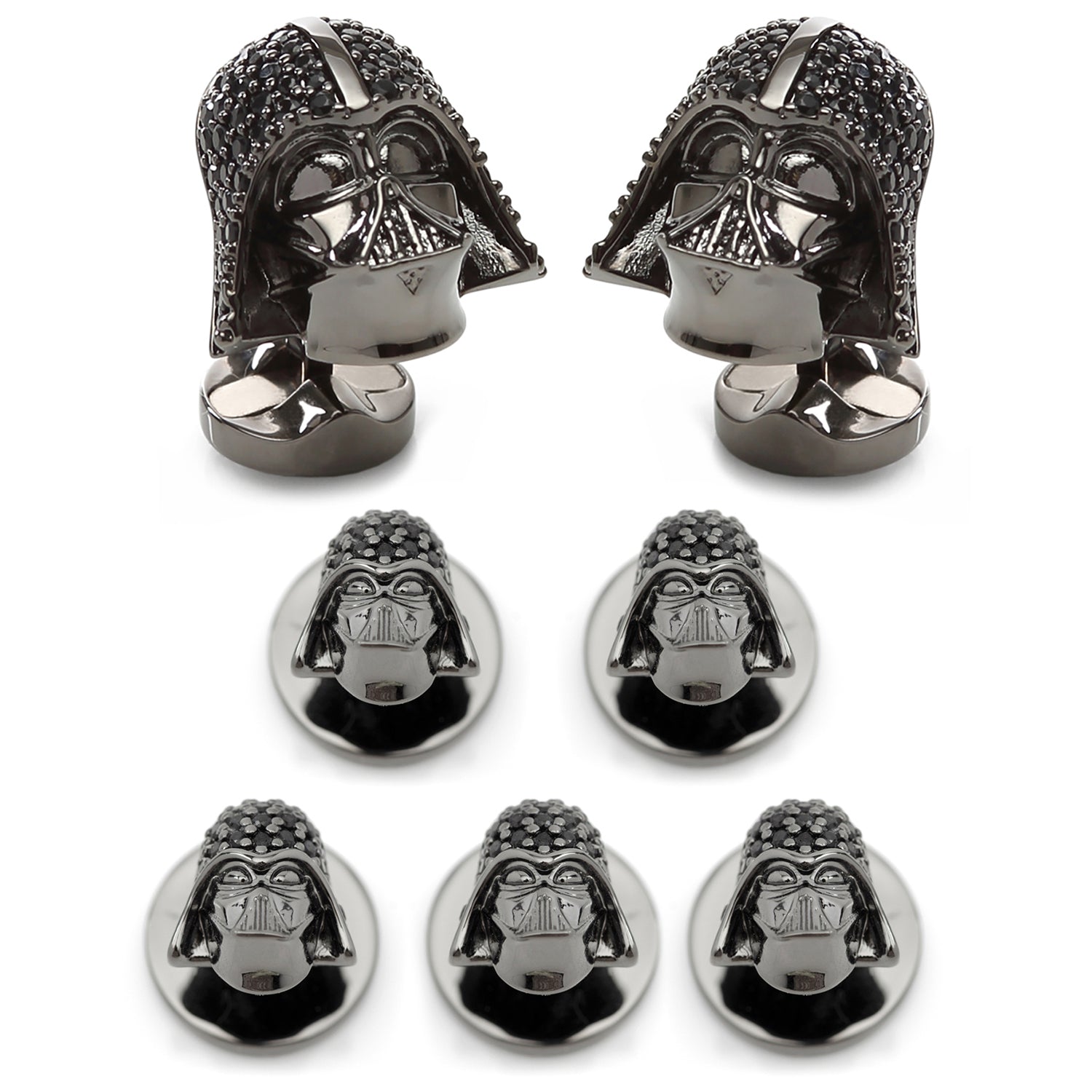 Star Wars Darth Vader Crystal 3D Cufflinks and 5-Stud Set - My Men's Shop
