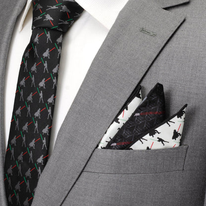 Star Wars Darth Vader and Luke Skywalker LIGHTSABER Battle Pocket Square - My Men's Shop