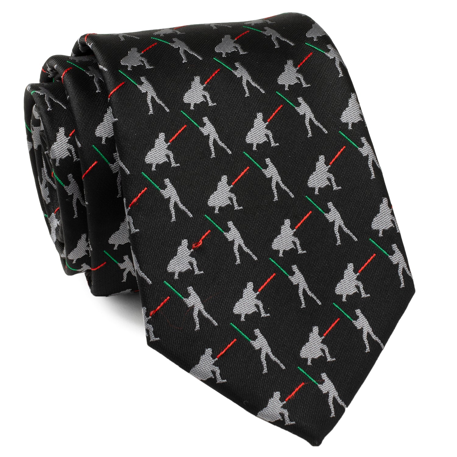 Star Wars Darth Vader and Luke Skywalker LIGHTSABER Battle Black Tie - My Men's Shop