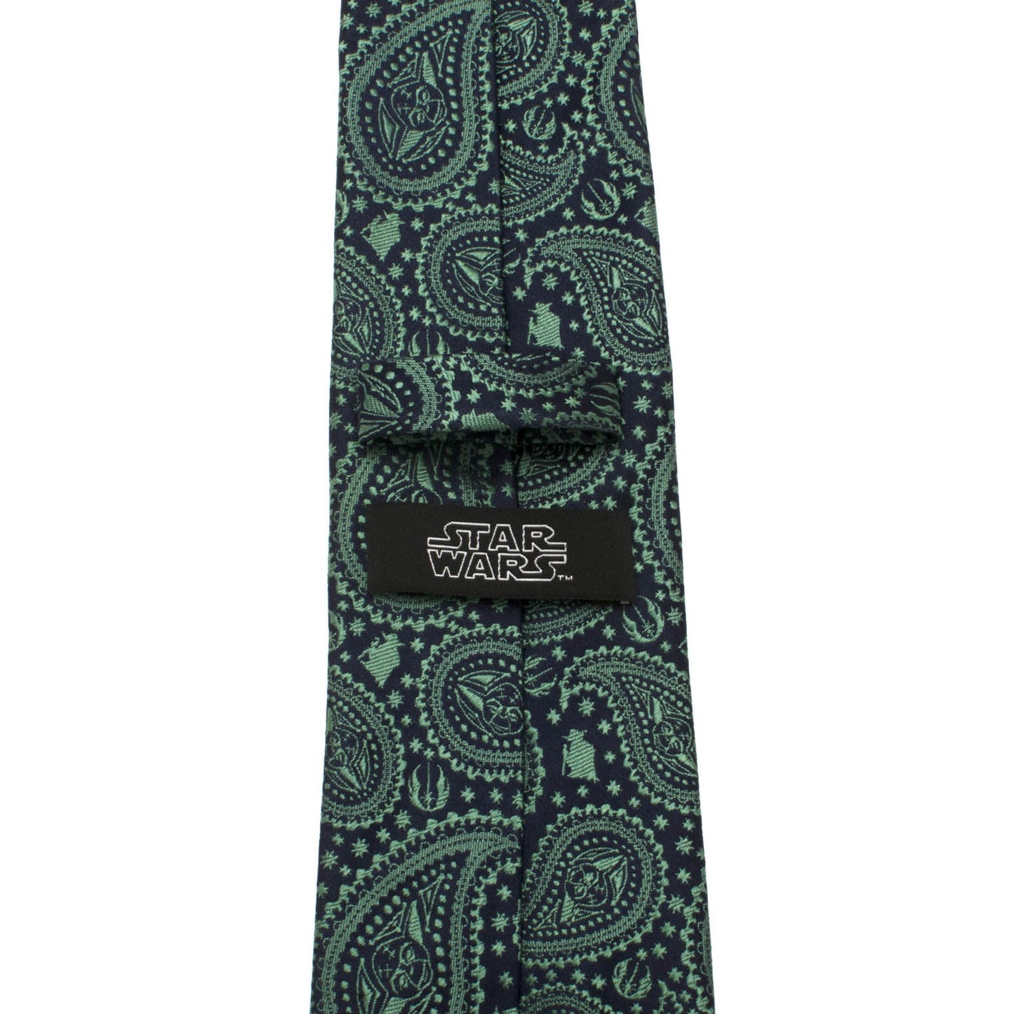 Star Wars Yoda Green and Blue Paisley Tie and LIGHTSABER Tie Clip Gift Set - My Men's Shop