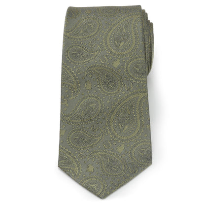 Star Wars Yoda Sage Green Silk Tie - My Men's Shop