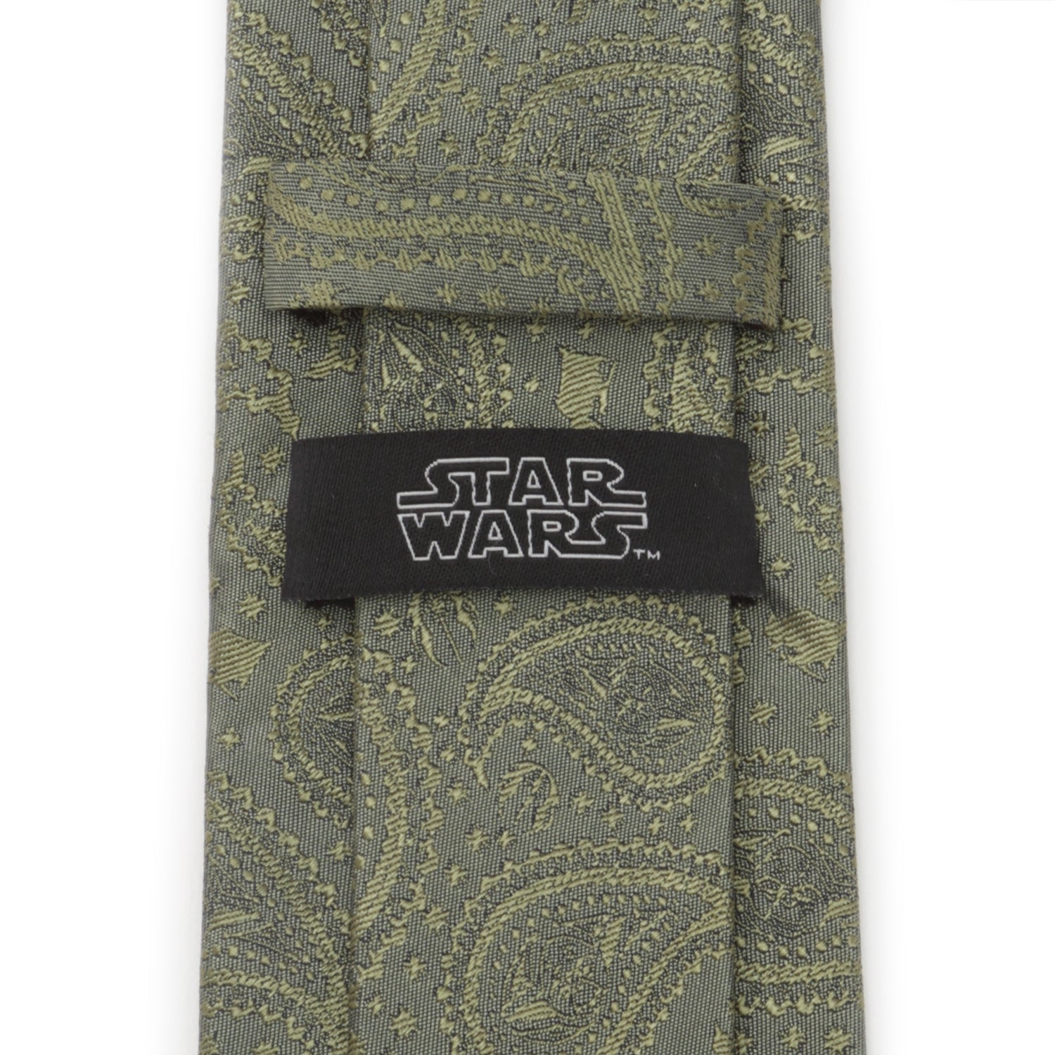 Star Wars Yoda Sage Green Silk Tie - My Men's Shop