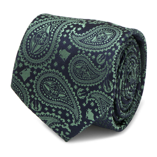 Star Wars Yoda Green and Blue Paisley Tie - My Men's Shop