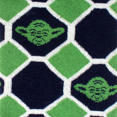 Star Wars Yoda Green and Navy Checkered Dress Socks and Jedi Crest Lapel Pin Gift Set - My Men's Shop