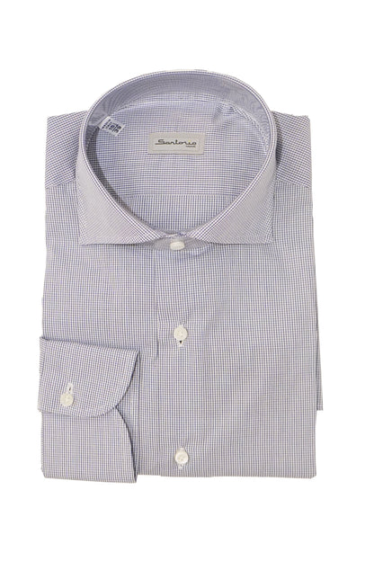 Sartorio Micro Box Check Cotton Dress Shirt