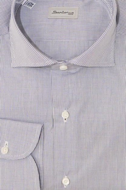 Sartorio Micro Box Check Cotton Dress Shirt