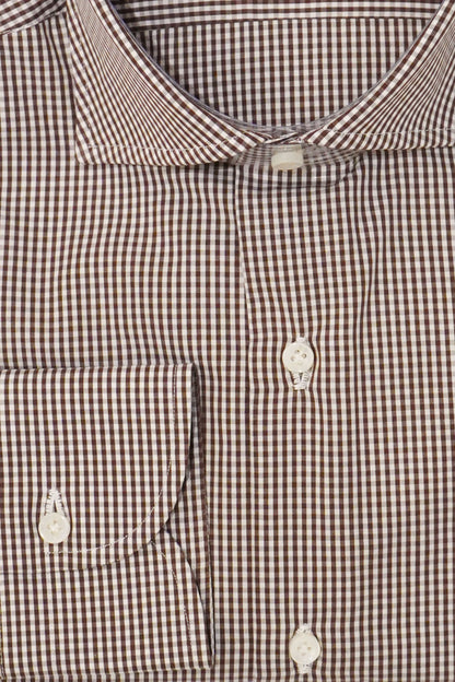 Sartorio Micro Gingham Cotton Dress Shirt