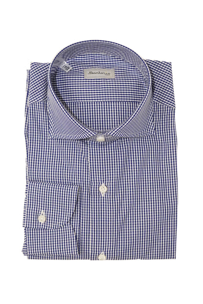 Sartorio Micro Gingham Cotton Dress Shirt